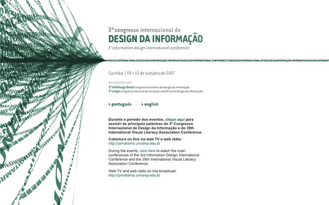 Capa do site do 3º CIDI 2007 – Curitiba
