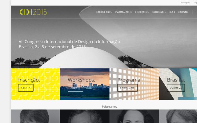 Capa do site do 7º CIDI 2015 – Brasília