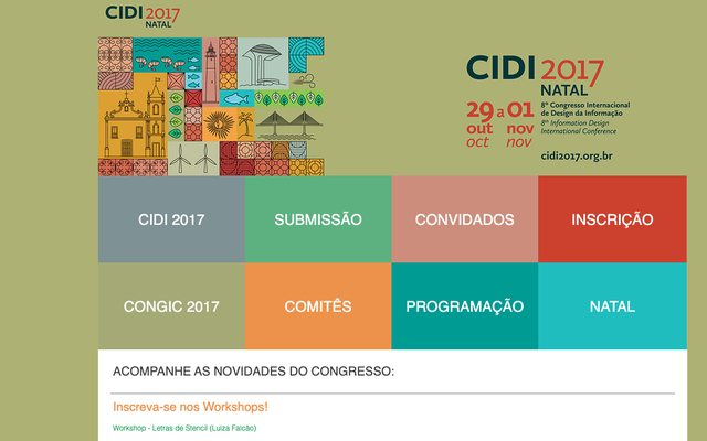 Capa do site do 8º CIDI 2017 – Natal