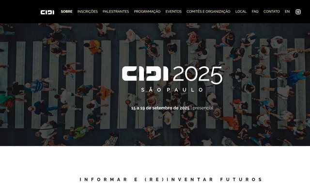 Capa do site do 12º CIDI 2025 – São Paulo
