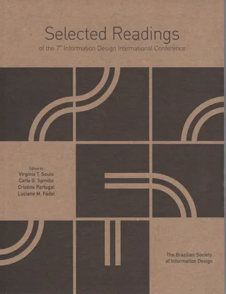 Capa do Selected Readings do 7º CIDI: título no alto e grade de blocos marrons com linhas curvas sobre papel kraft